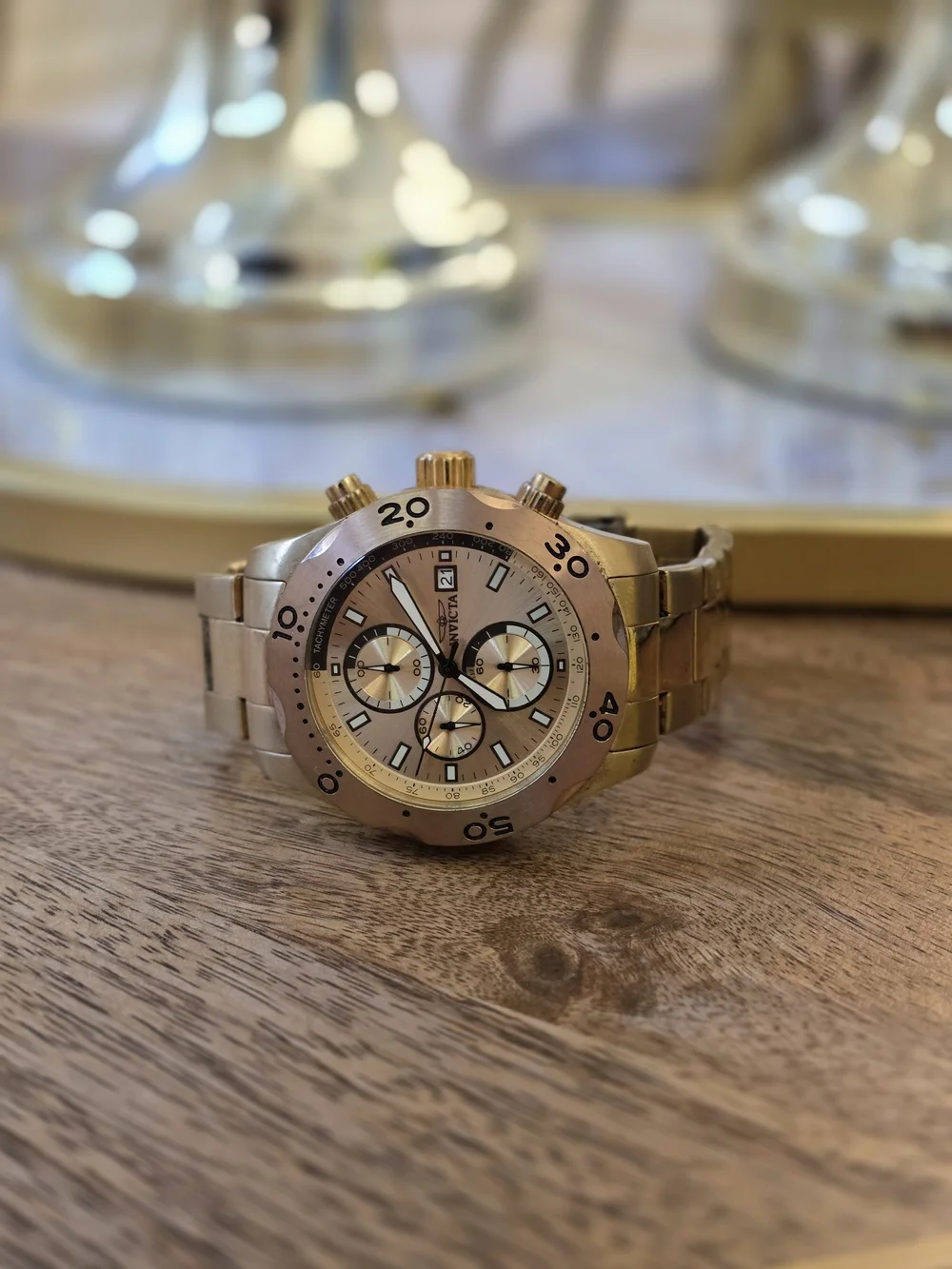 Invicta Men’s Gold-Tone Chronograph Watch